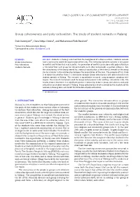 Group Cohesiveness and Poly-Culturalism: the Study of Student Nomads in Malang