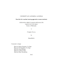 Music Similarity: Learning Algorithms and Applications