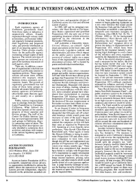 Public Interest Organizations