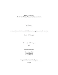 School of Unlikeness: the Creative Writing Workshop and American Poetry