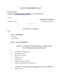 The Local Government Act 2011