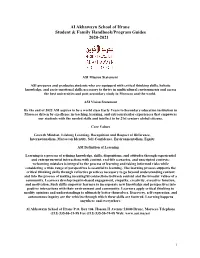 Al Akhawayn School of Ifrane Student & Family Handbook/Program