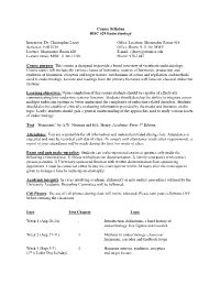 BISC 529 Endocrinology Course Syllabus