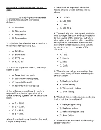 Microwave Communications - Mcqs (1- 5