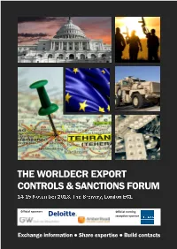 The Worldecr Export Controls & Sanctions Forum
