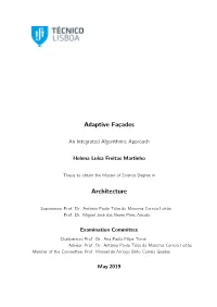 Adaptive Façades Architecture