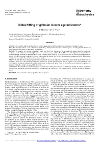 Global Fitting of Globular Cluster Age Indicators