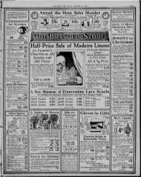 Half-Price Sale of Madeira Linens