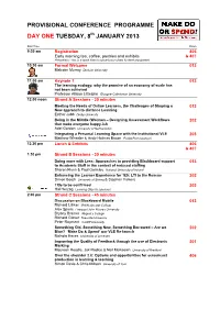Provisional Conference Programme