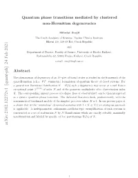 Quantum Phase Transitions Mediated by Clustered Non-Hermitian