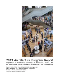 2013 Architecture Program Report
