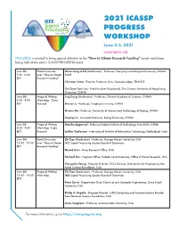 2021 Icassp Progress Workshop
