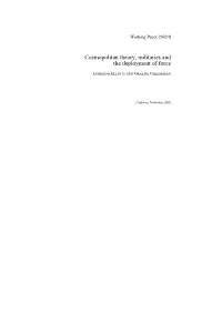 Cosmopolitan Theory, Militaries and the Deployment of Force