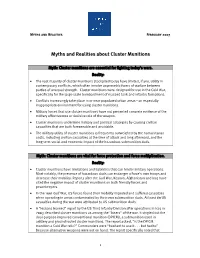 Myths and Realities About Cluster Munitions
