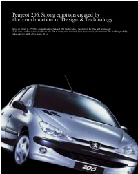 Peugeot 206. Strong Emotions Created by the Combination of Design & Technology
