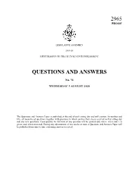 Questions and Answers 2965