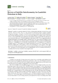 Review of Satellite Interferometry for Landslide Detection in Italy