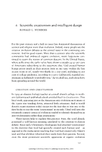 Scientific Creationism and Intelligent Design