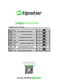 Tagesprogramm