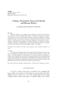 Taking a Naturalistic Turn in the Health and Disease Debate
