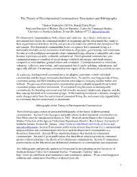 The Theory of Developmental Communalism: Description and Bibliography