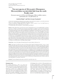 Two New Species of Microcotyle (Monogenea