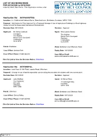 8.4 Sheduled Weekly List of Decisions Made
