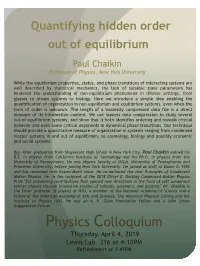 Chaikin Professor of Physics, New York University
