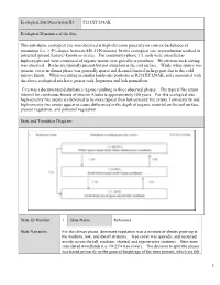 F231XY124AK Ecological Dynamics of the Site