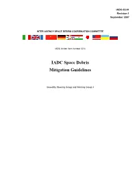 IADC Space Debris Mitigation Guidelines (Rev. 1)