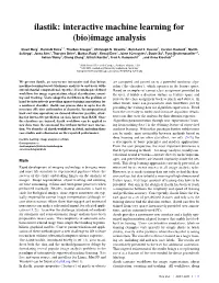 Ilastik: Interactive Machine Learning for (Bio)Image Analysis