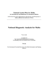 National Action Plan for Malta for the Reduction and Elimination of Land Based Pollution