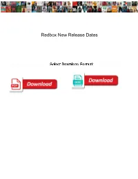 Redbox New Release Dates