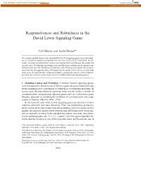 Responsiveness and Robustness in the David Lewis Signaling Game