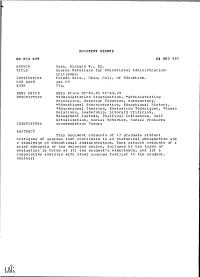 Source Materials for Educational Administration: Critiques. INSTITUTION Toledo Univ., Ohio