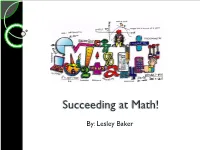 Succeeding at Math!