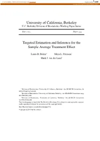 Targeted Estimation and Inference for the Sample Average Treatment Effect