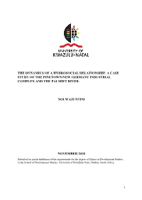 The Dynamics of a Hydrosocial Relationship. a Case Study of the Pinetown/New Germany Industrial Complex and the Palmiet River. N