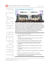10 Top Takeaways from Magic 2017