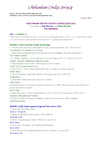 Email: Cheltcricketsociety@Gmail.Com Website: 12 April 2021