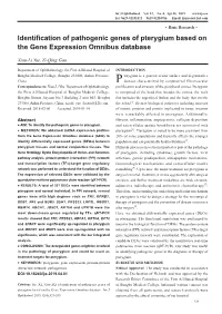 Identification of Pathogenic Genes of Pterygium Based on the Gene Expression Omnibus Database
