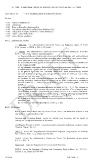 Toxic Or Hazardous Substance List