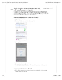 Change Or Remove Your Payment Information from Your Itunes Store