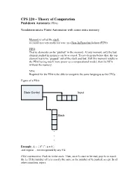 CPS 220 – Theory of Computation