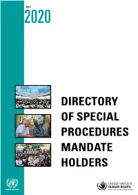 Directory of Special Procedures Mandate