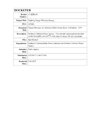 Energy Efficiency in California's Public Power Sector 11Th Edition