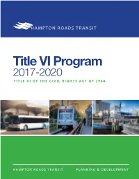 Hampton Roads Transit Title VI Program