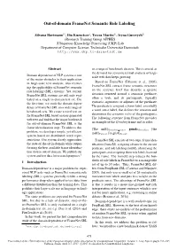 Out-Of-Domain Framenet Semantic Role Labeling