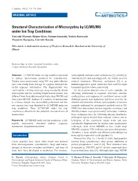 Structural Characterization of Microcystins by LC/MS/MS Under