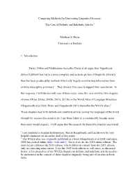 The Case of Definite and Indefinite Articles1 Matthew S. Dryer Universit